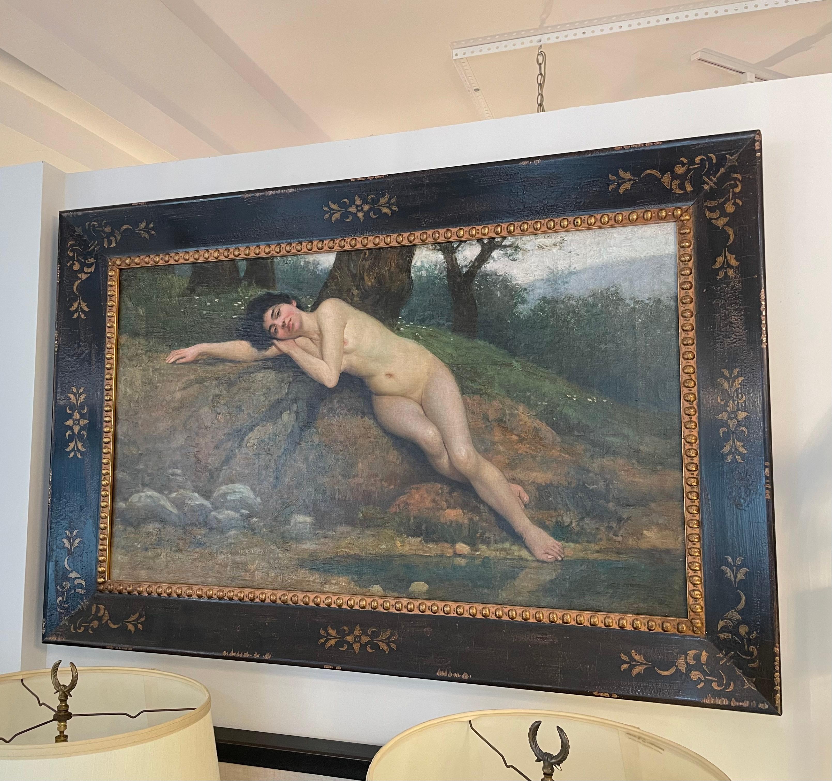 English Giovanni Boldini Painting of a Reclining Nude Figure For Sale