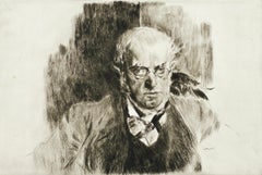Portrait of Adolph Menzel - Etching by Giovanni Boldini - 1897