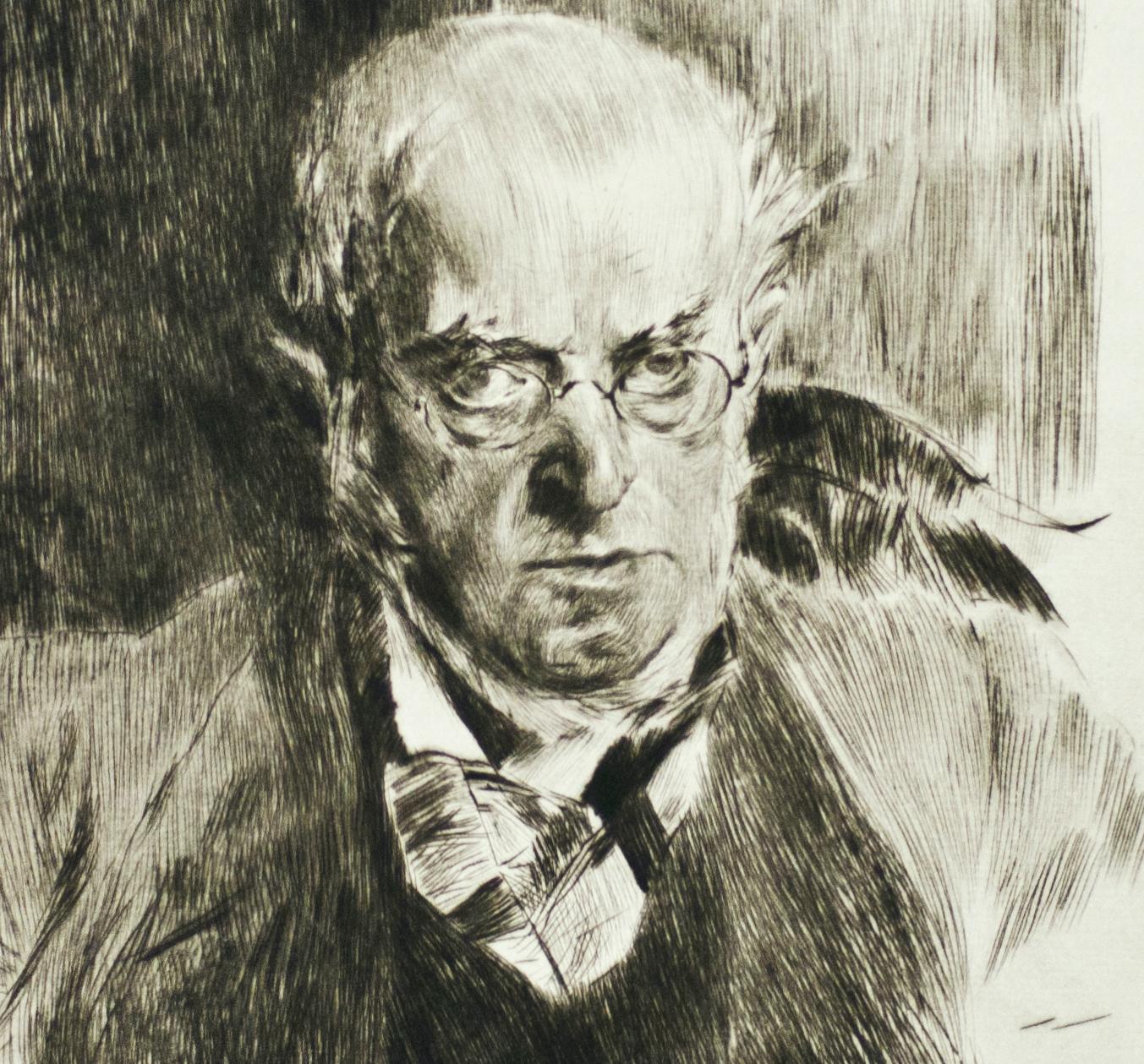 Portrait d'Adolph Menzel - gravure de Giovanni Boldini - 1897 en vente 2