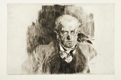 Portrait of Adolph Menzel - Original Etching by Giovanni Boldini - 1897