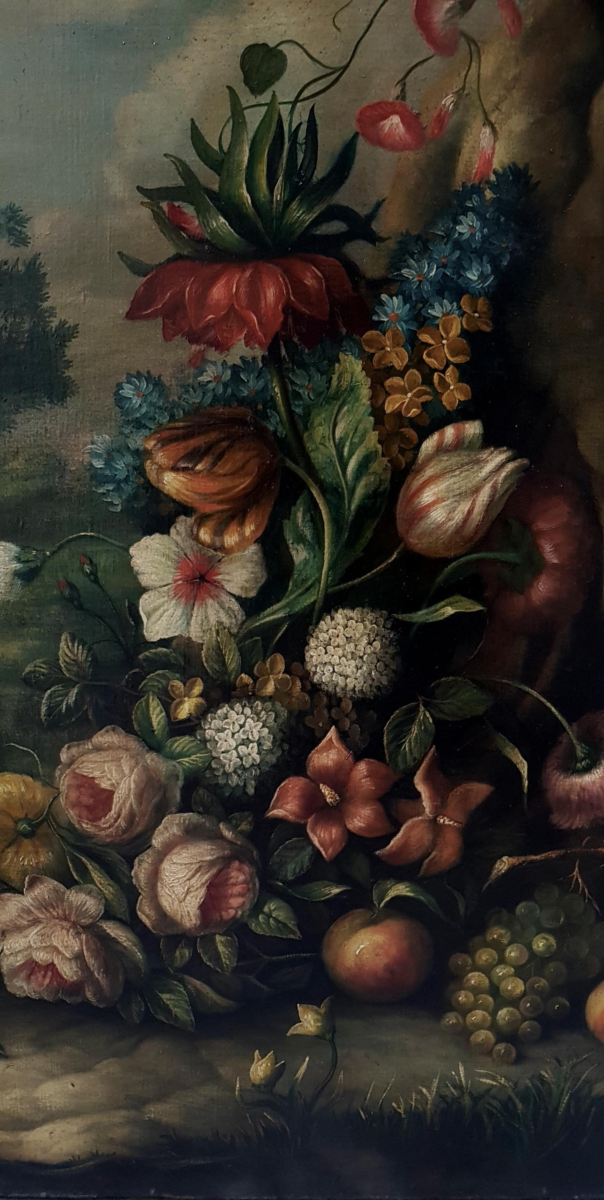 FLOWERING – Italienische Schule – Öl auf Leinwand Italienisches Stillleben (Alte Meister), Painting, von Giovanni Bonetti