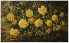 FLOWERS – Italienische Schule –  Stilleben Öl auf Leinwand Gemälde