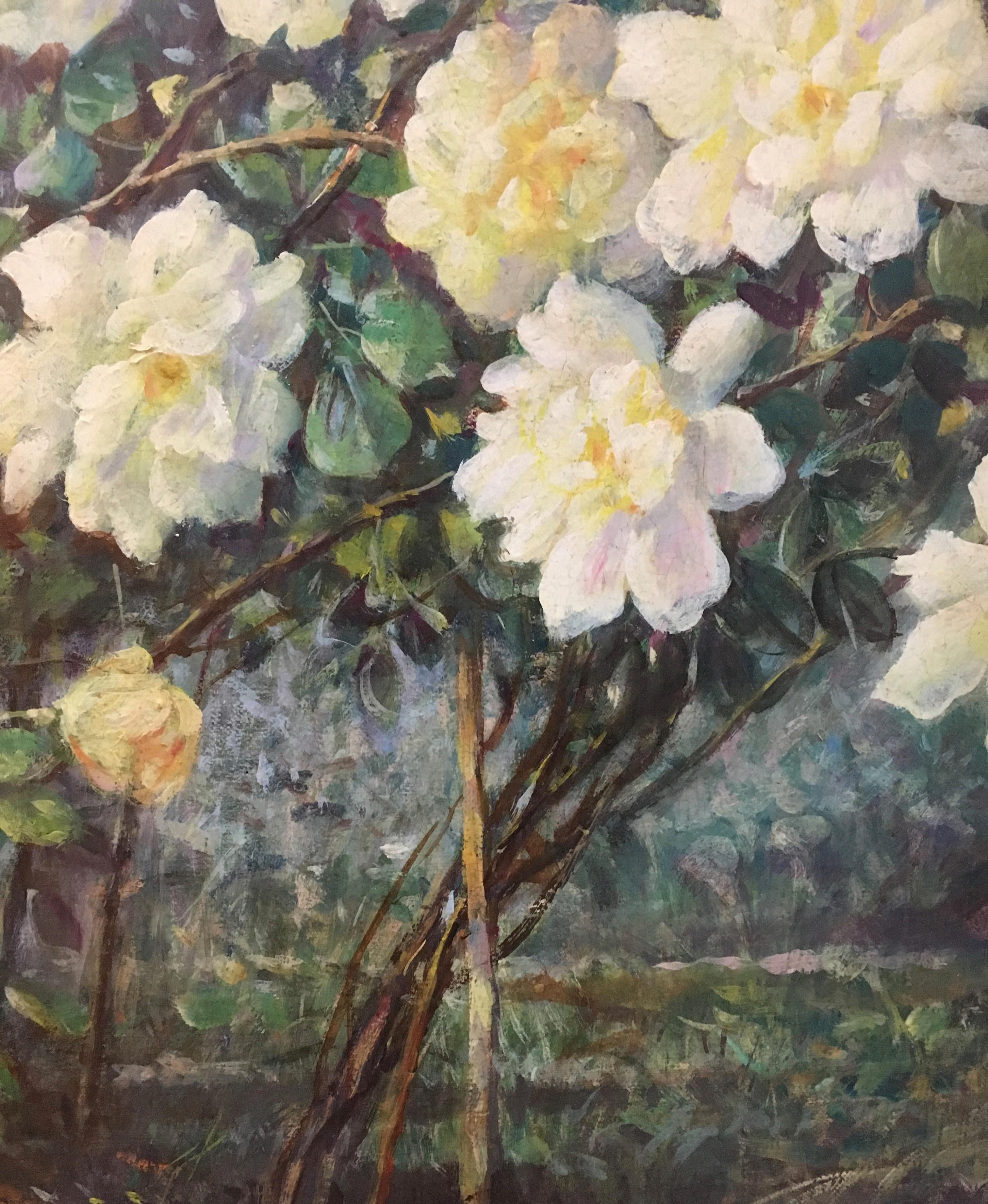 FLOWERS - Italian School - Still Life Oil on Canvas Painting For Sale 1