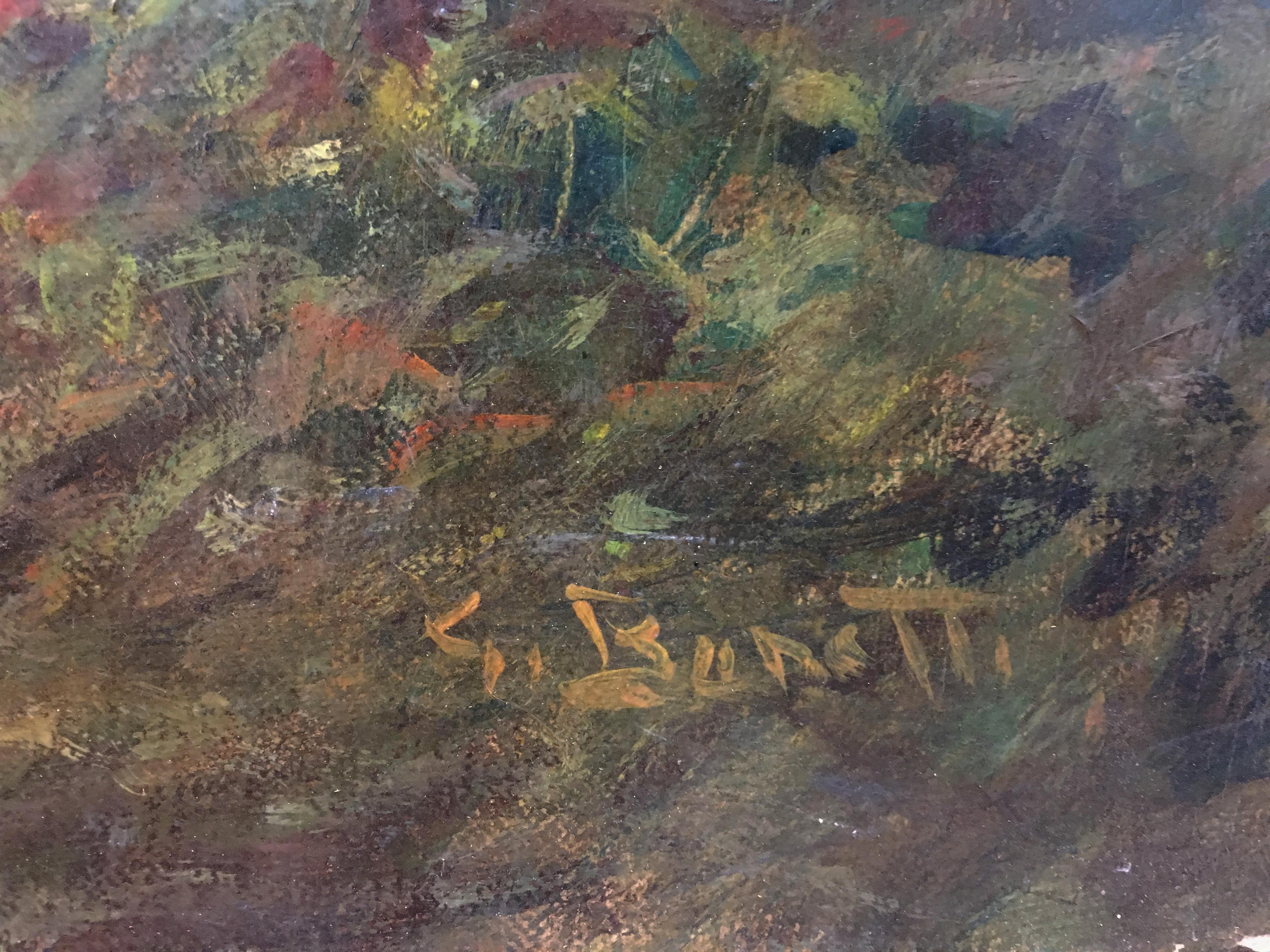 FLOWERS - Italian School - Still Life Oil on Canvas Painting For Sale 2