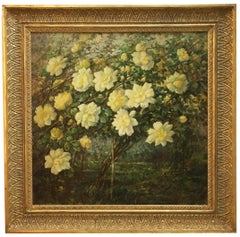 FLOWERS - Italian School - Still Life Oil on Canvas Painting
