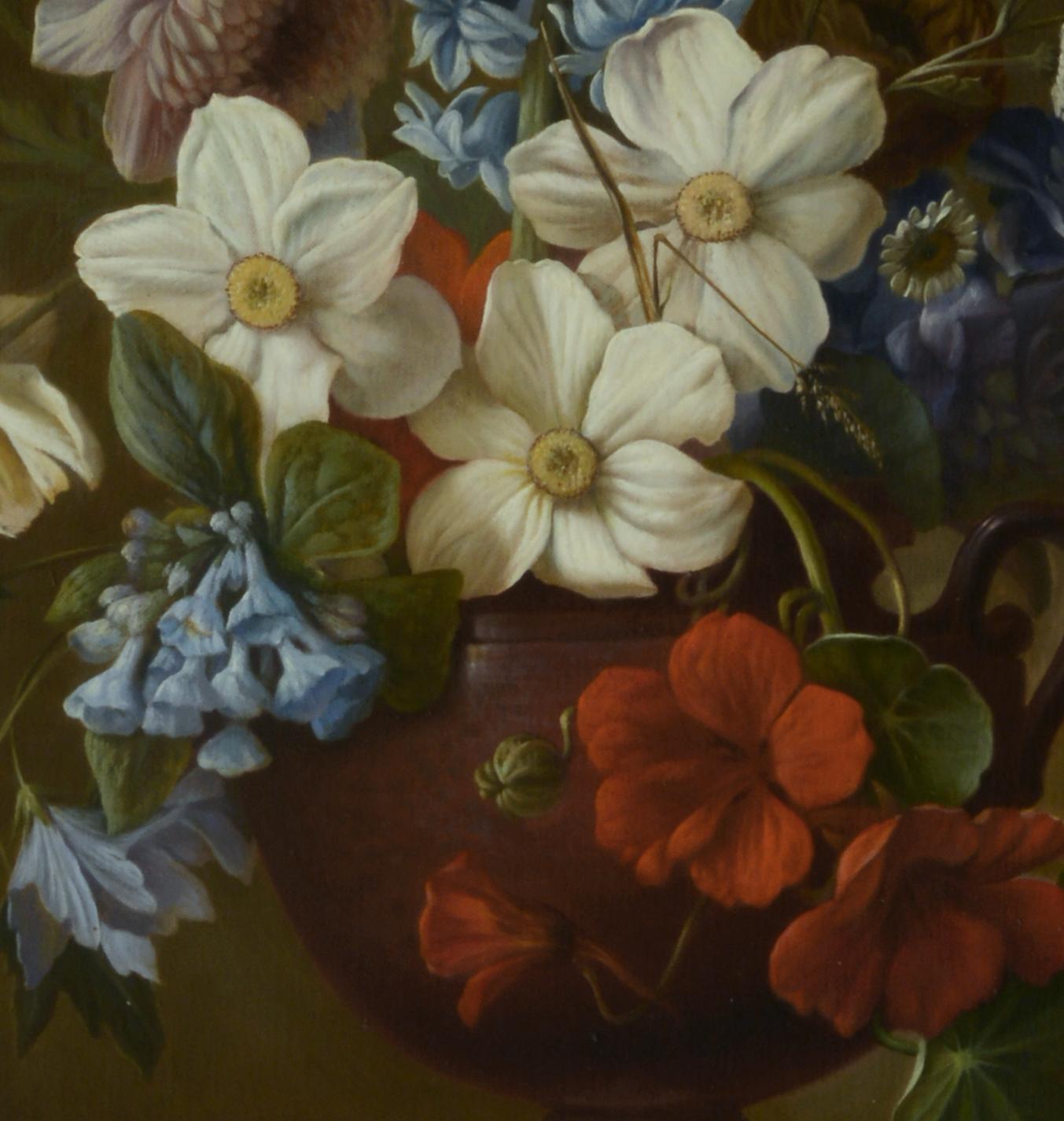 FLOWERS - Italian still life oil on canvas  painting, Giovanni Bonetti 1
