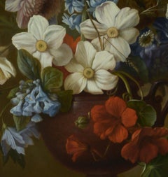 FLOWERS - Italian still life oil on canvas  painting, Giovanni Bonetti