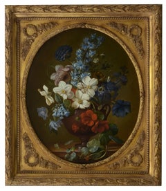 FLOWERS - Italian still life oil on canvas  painting, Giovanni Bonetti