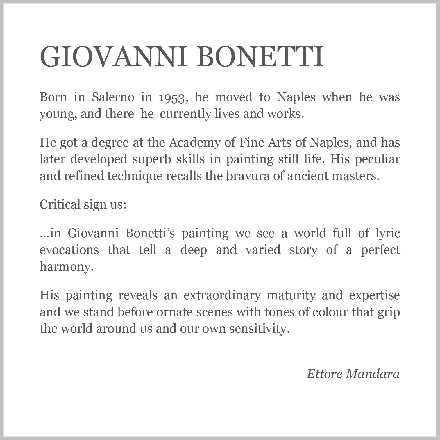 STILL LIFE - Giovanni Bonetti - Stillleben Öl auf Leinwand Gemälde im Angebot 10