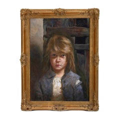 Pair of genre portrait paintings by Italian artist Giovanni Bragolin