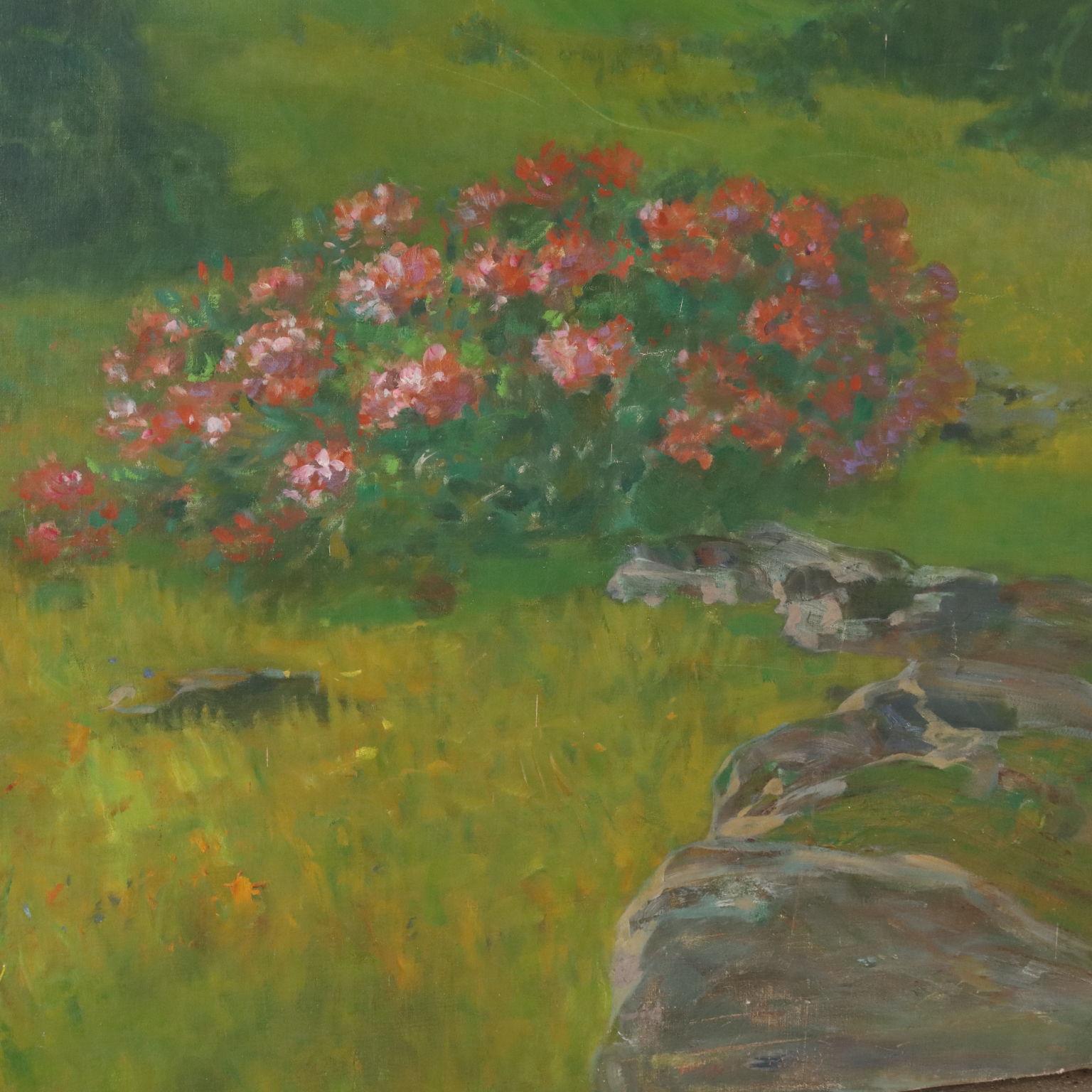 Escena pastoral con santo y cordero primera mitad del siglo XX en venta 4