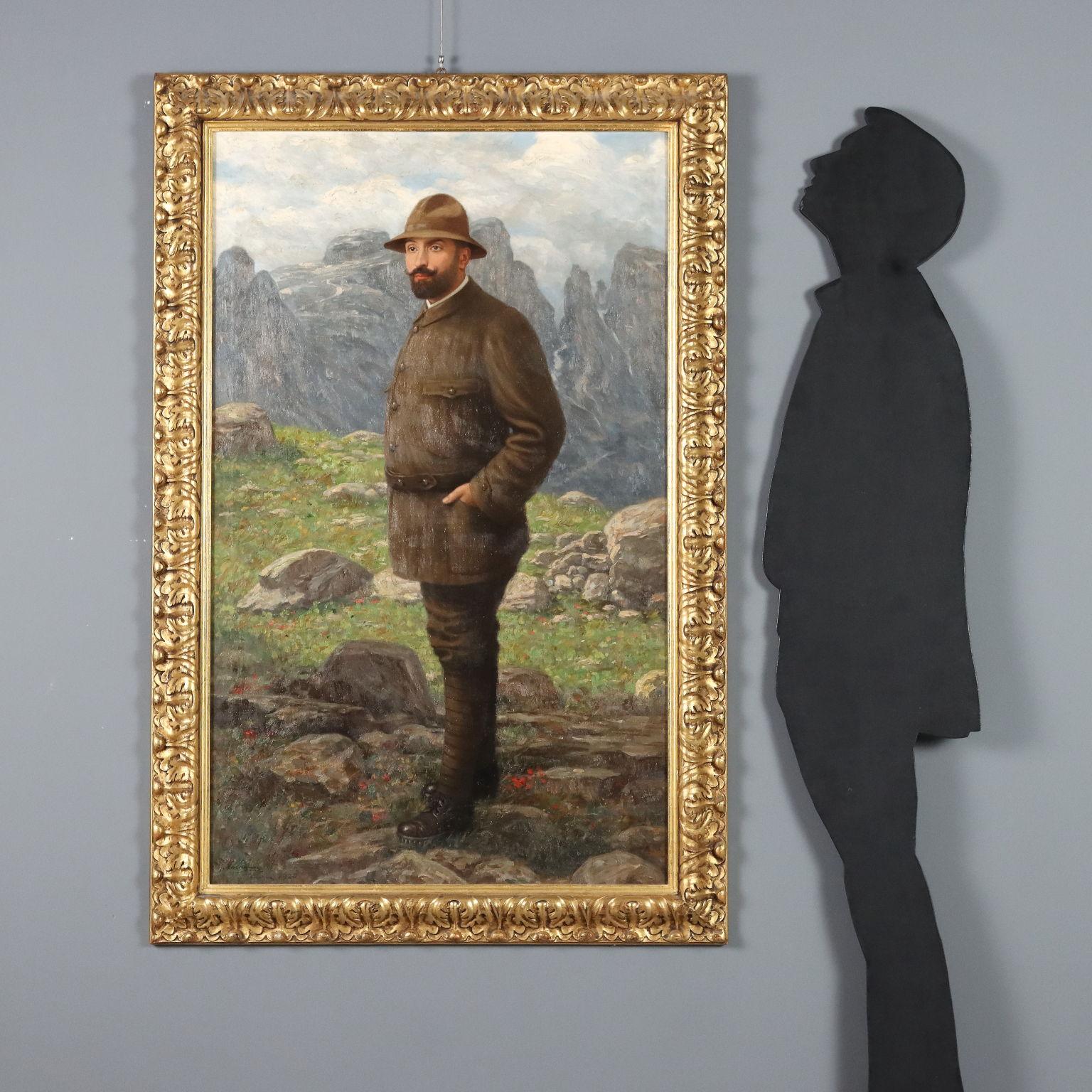 Figure dans le paysage 1920 - Painting de Giovanni Caldana