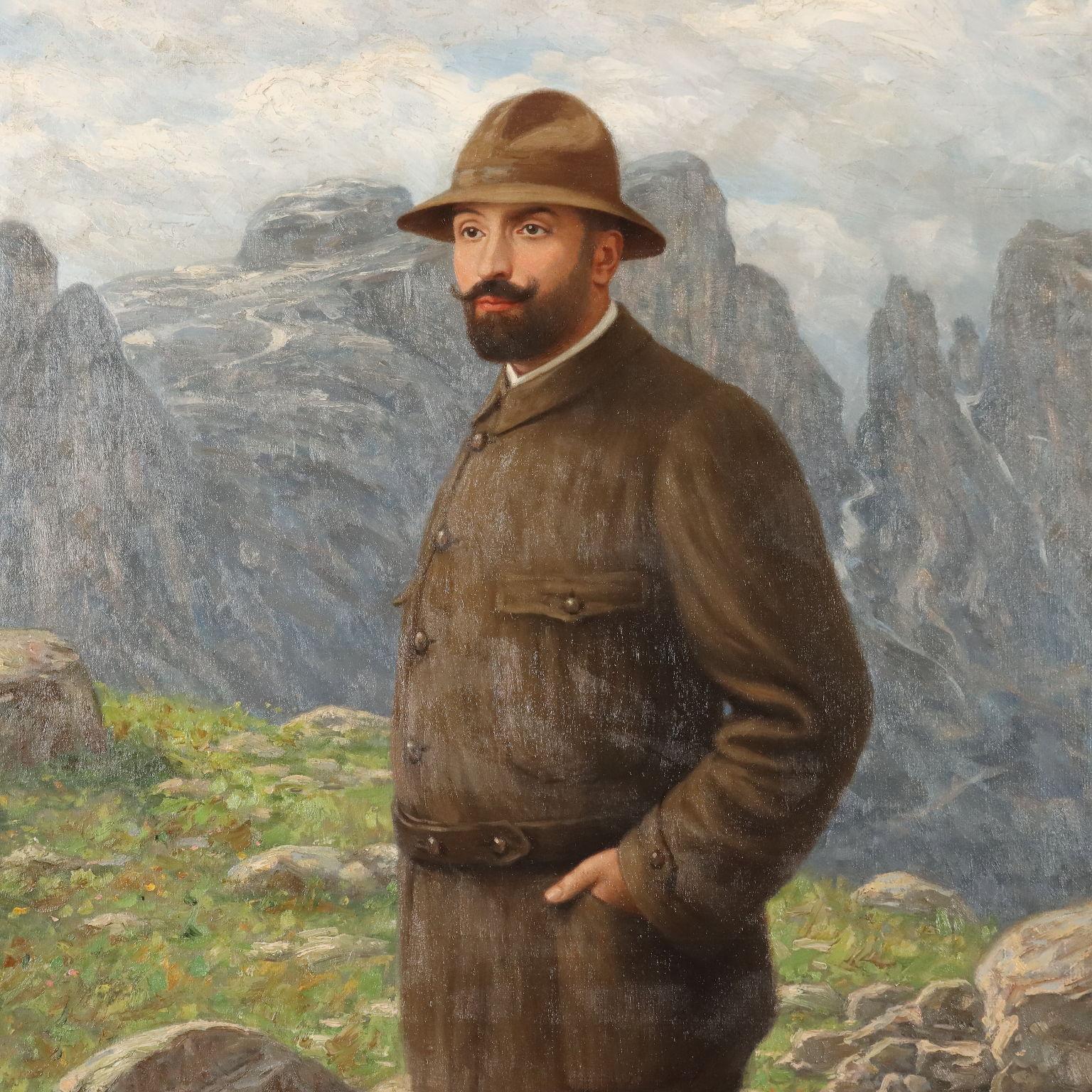 Figure dans le paysage 1920 - Autres styles artistiques Painting par Giovanni Caldana