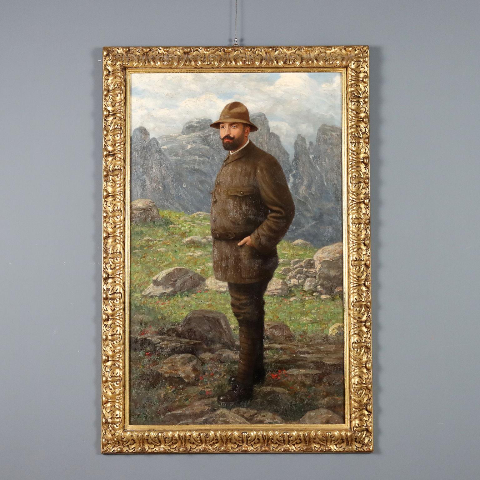 Figurative Painting Giovanni Caldana - Figure dans le paysage 1920