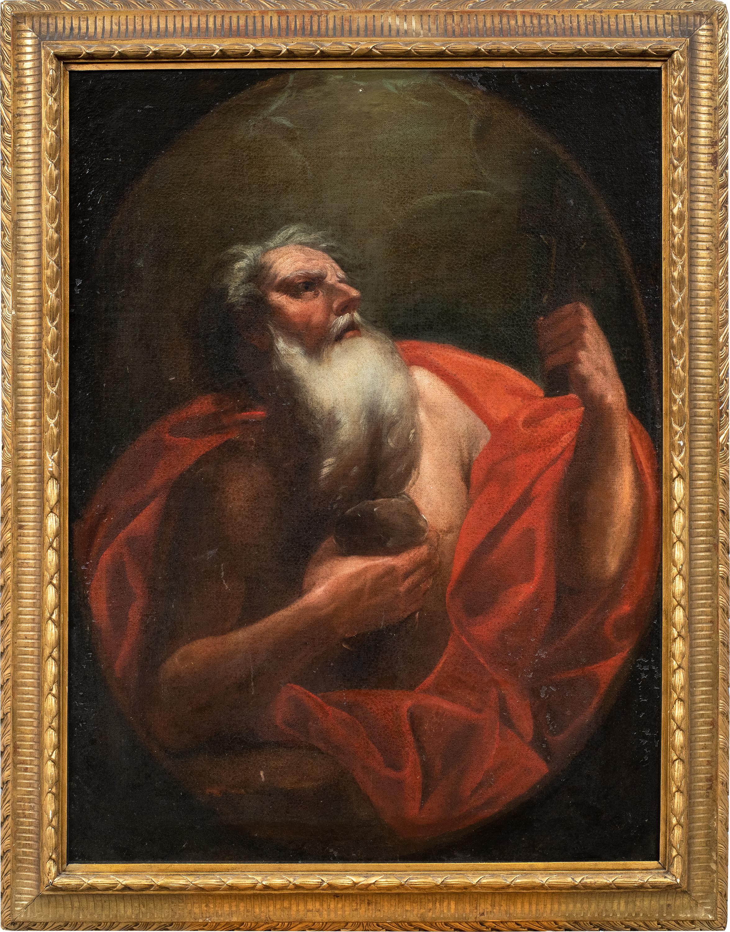  Giovanni Camillo Sagrestani (Florence, 1660 - 1731) Figurative Painting - Camillo Sagrestani workshop (Tuscan) - 17th century figure painting - S. Jerome