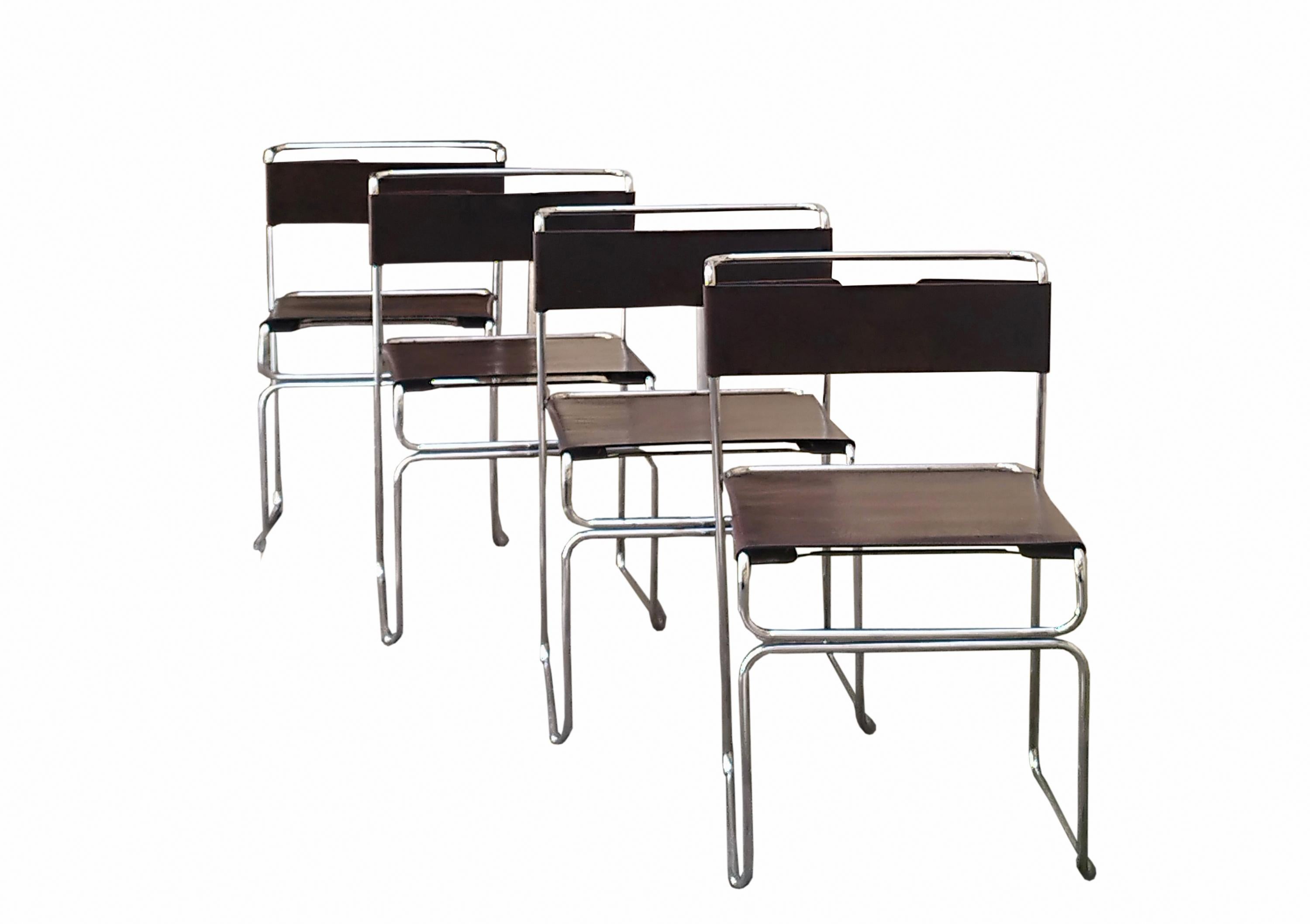 Mid-Century Modern Giovanni Carini for Planula Set of Four 