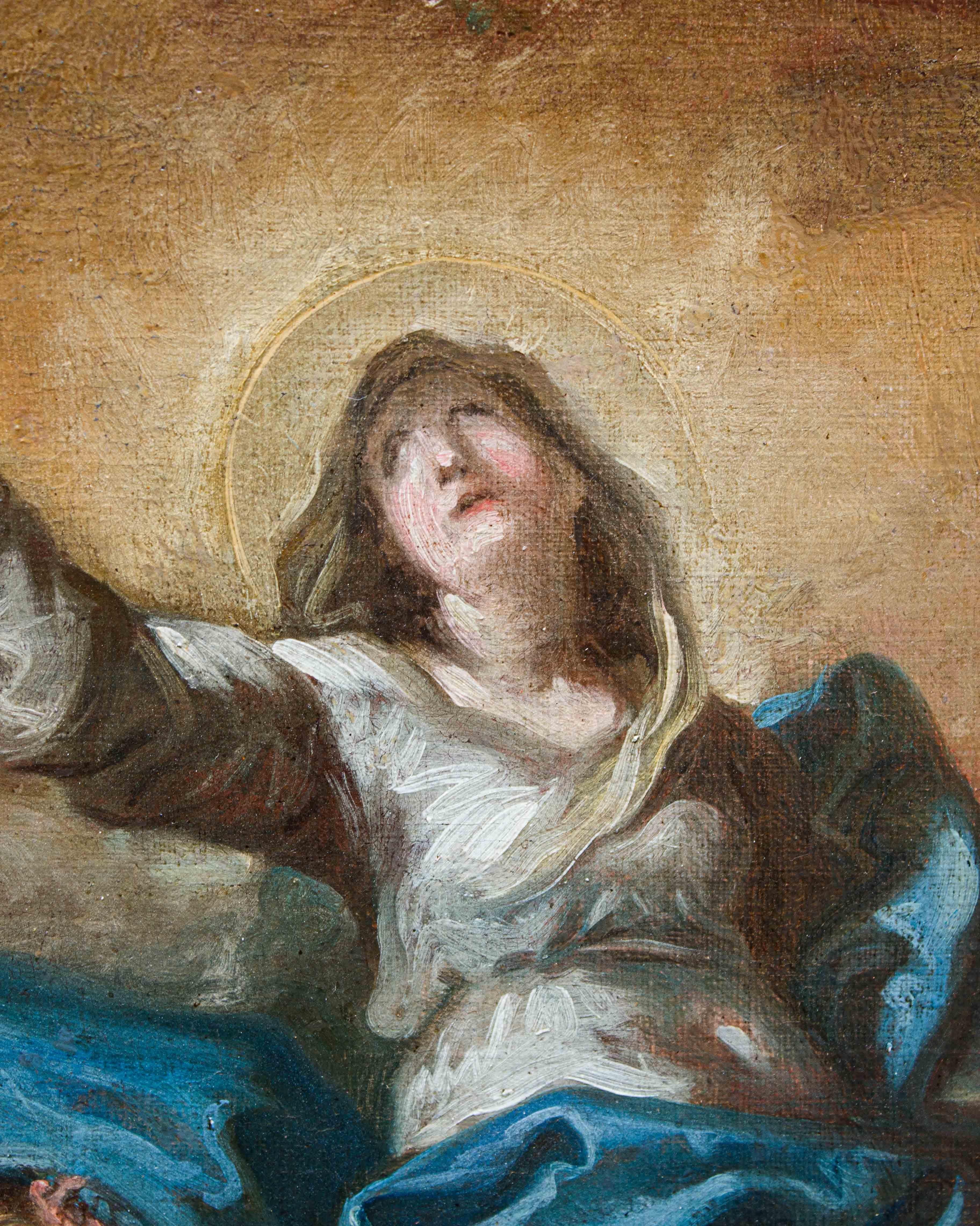 Assunzione della Vergine Dipinto di Giovanni Coli e Filippo Gherardi For Sale 1
