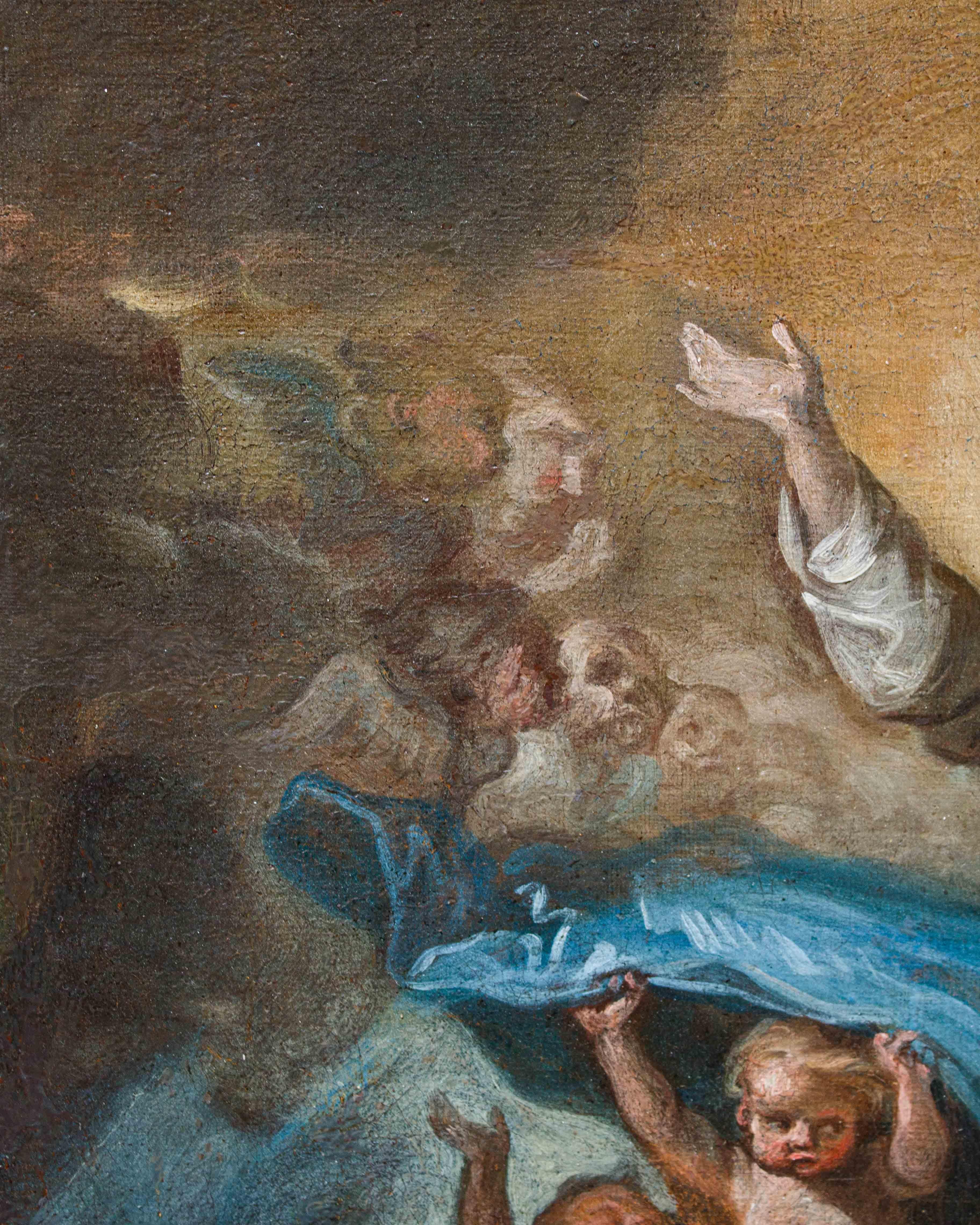 Assunzione della Vergine Dipinto di Giovanni Coli e Filippo Gherardi For Sale 3