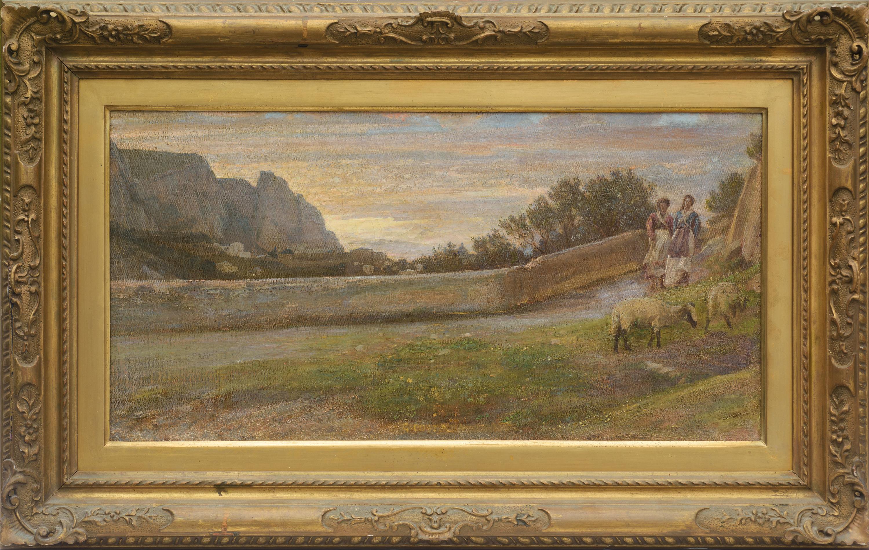 Landscape Painting de Giovanni Costa - Capri