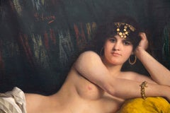 Porträt des Odalisken – Öl auf Leinwand von Giovanni Costa – 1858