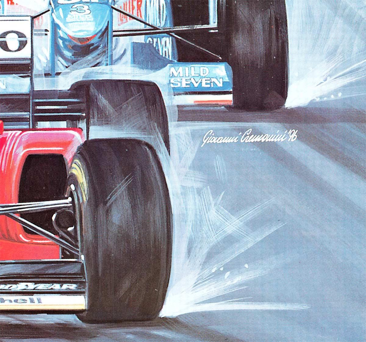 17th Gran Premio di San Marino Formula 1 original racing poster - American Modern Print by Giovanni Cremonini