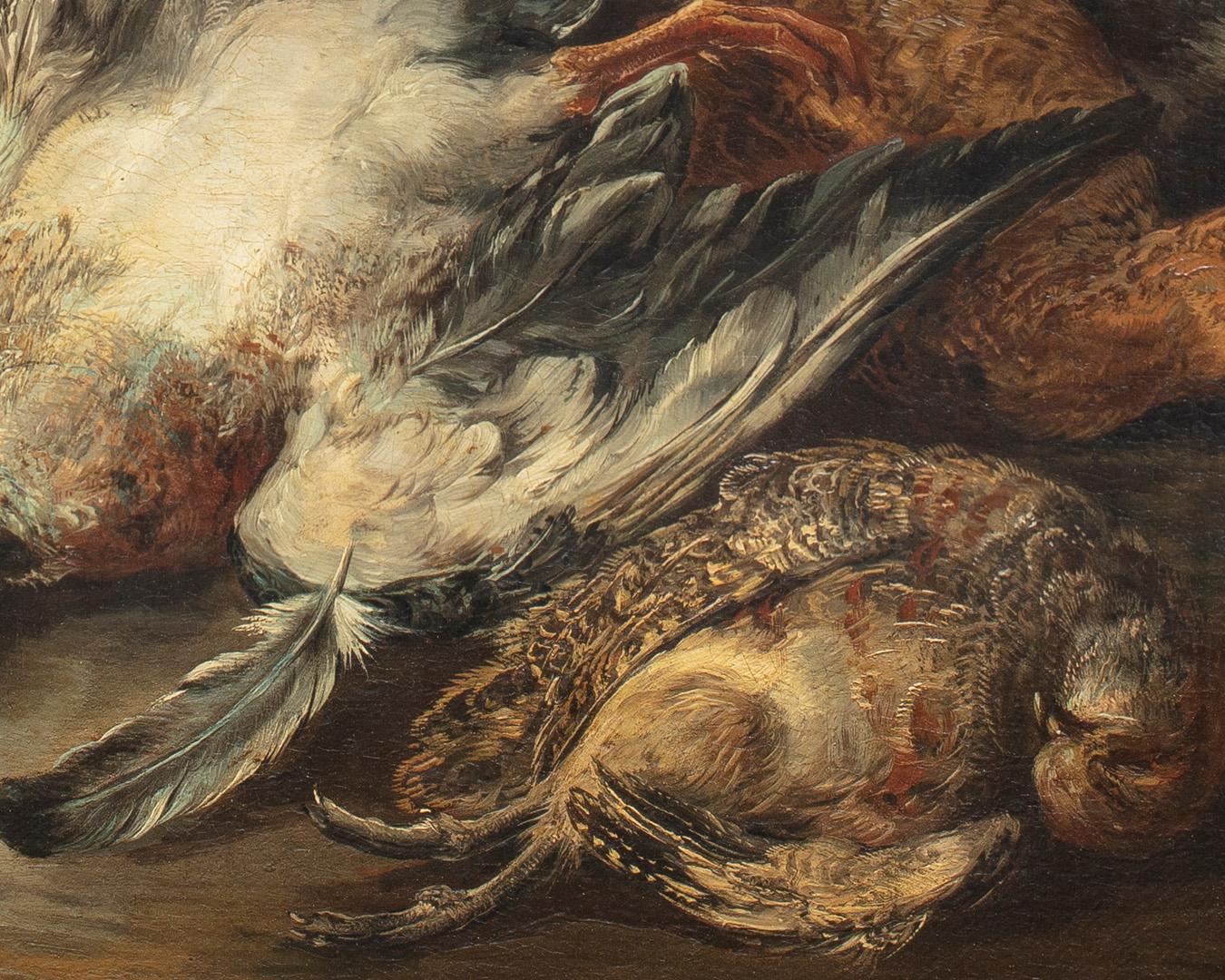 Giovanni Crivelli, bekannt als Il Crivellino (Mailand? Italien, 1680/90 - Parma, Italien, 1760)
Titel: Stilleben mit Hund und Wild in einer ländlichen Landschaft
Medium: Öl auf Leinwand
Maße: ohne Rahmen 93 × 115 cm - mit Rahmen 106 x 128 x 5