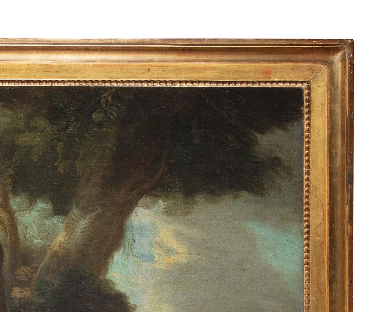 18th Century by Giovanni Crivelli Still life with dog and game Oil on canvas im Angebot 4