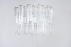 Lustre encastré en verre de Murano italien, Quadriedri — Giovanni Dalla Fina