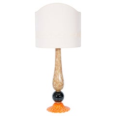 Giovanni Dalla Fina Murano Glass Table Lamp, Stacked Mid-Century Style, 1990s