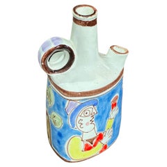 Retro Giovanni de Simone Hand-Painted Jug Vase