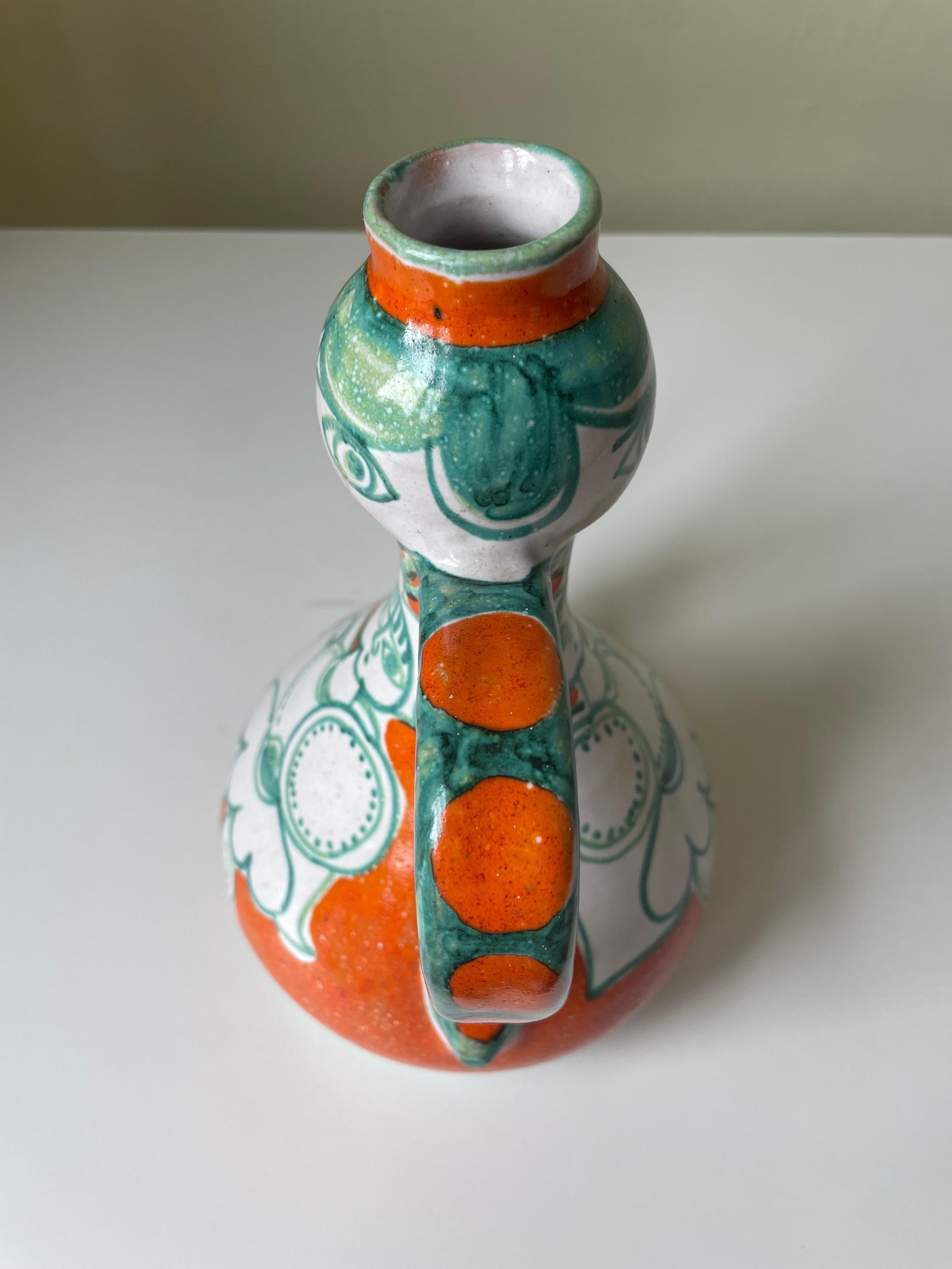 Giovanni de Simone Picasso Style Italian Figurative Pitcher Vase, 1964 7