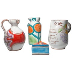 Retro Giovanni DeSimone Pottery Pitchers Collection Grouping
