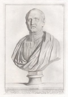 Cicero, Ancient Roman, C18th Grand Tour Classical antique engraving print