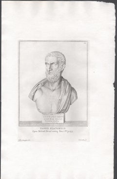 Theon, Ancient Greek philosopher, C18th Classical antique engraving print