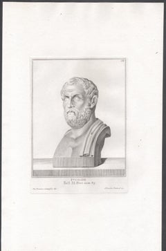 Thucydides, Ancient Greek, C18th Grand Tour Classical antique engraving print