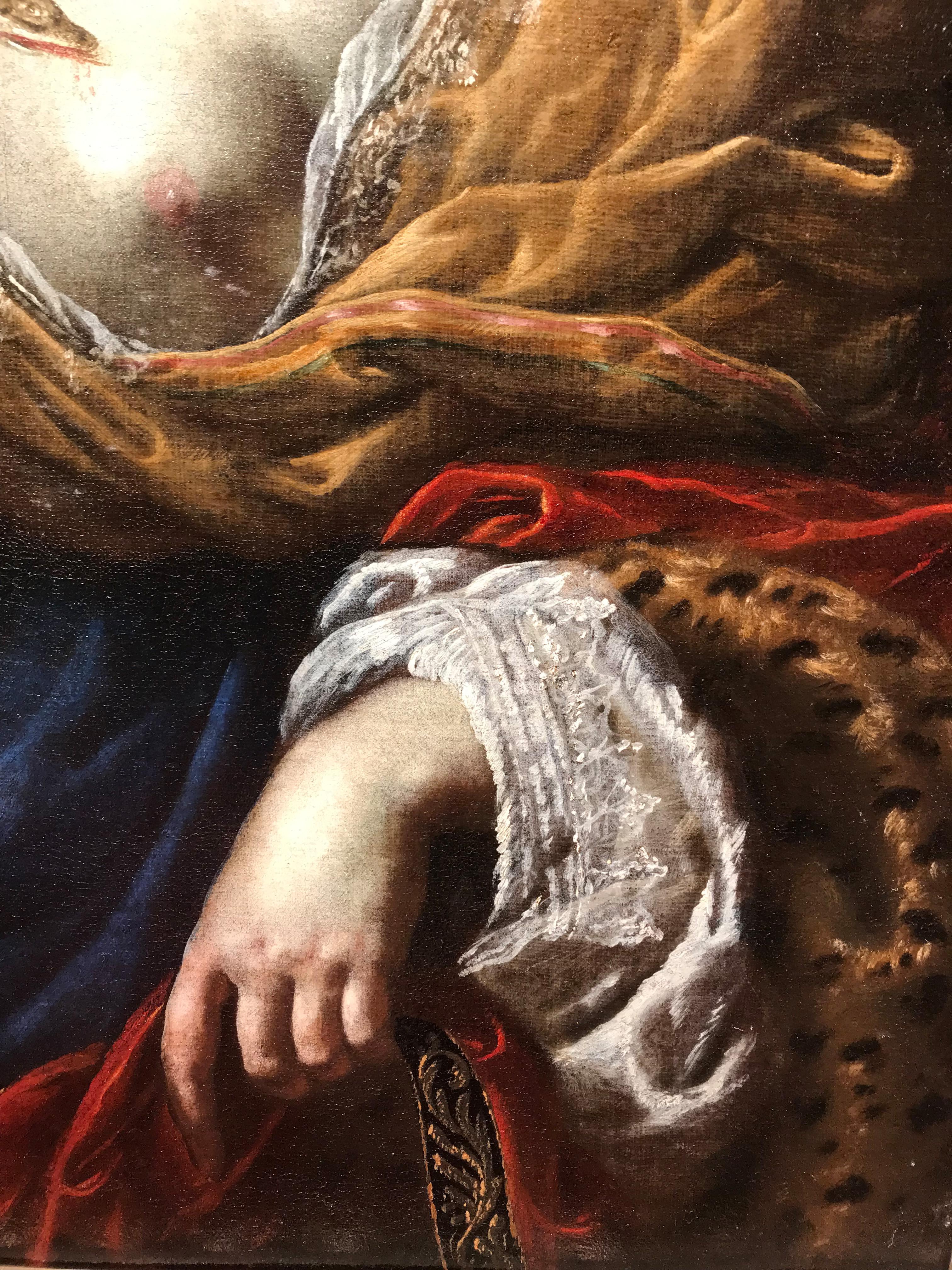 Siglo XVII por Giovanni Domenico Ferrucci La muerte de Cleopatra Óleo sobre lienzo en venta 2