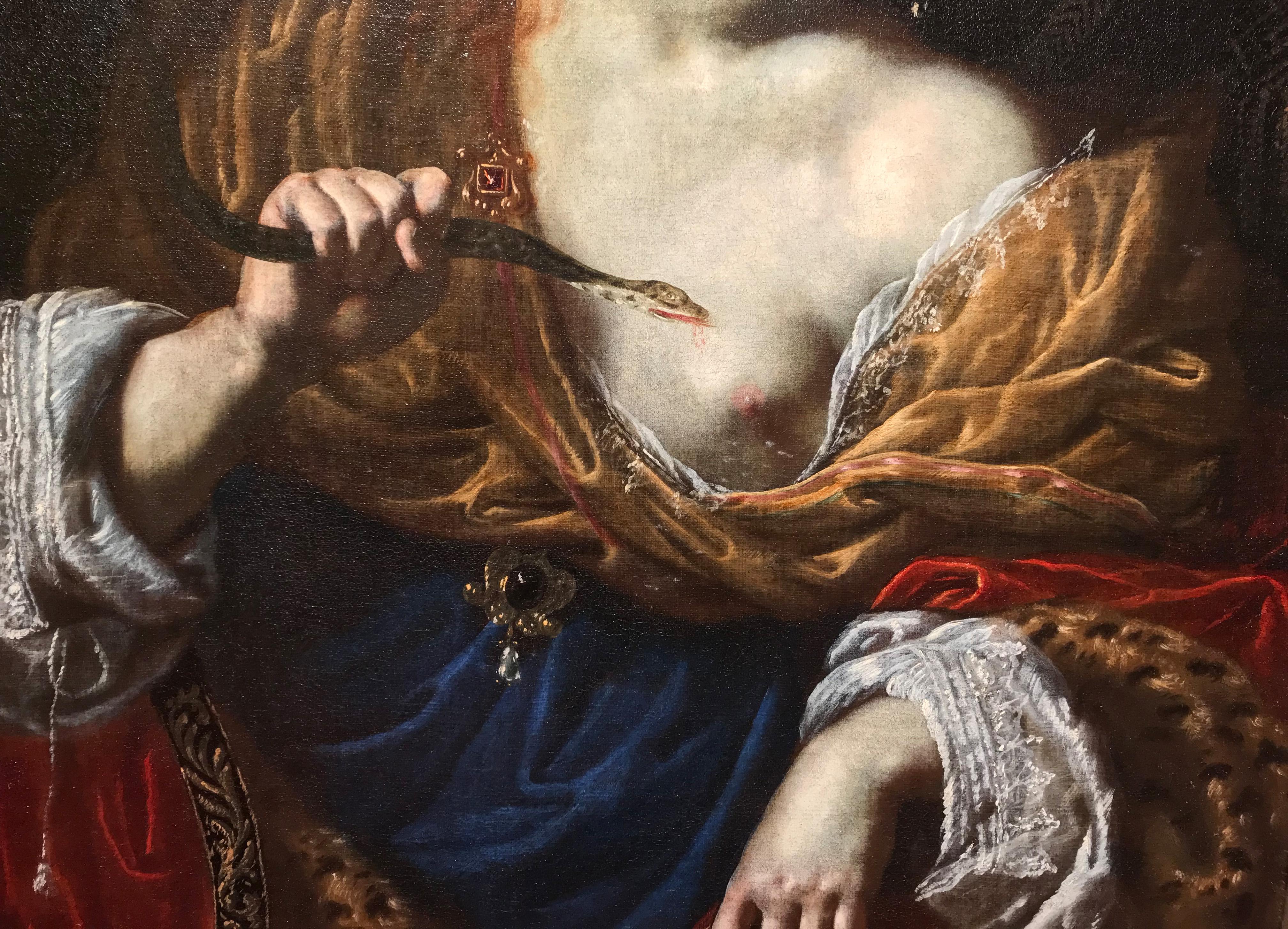 Siglo XVII por Giovanni Domenico Ferrucci La muerte de Cleopatra Óleo sobre lienzo en venta 6