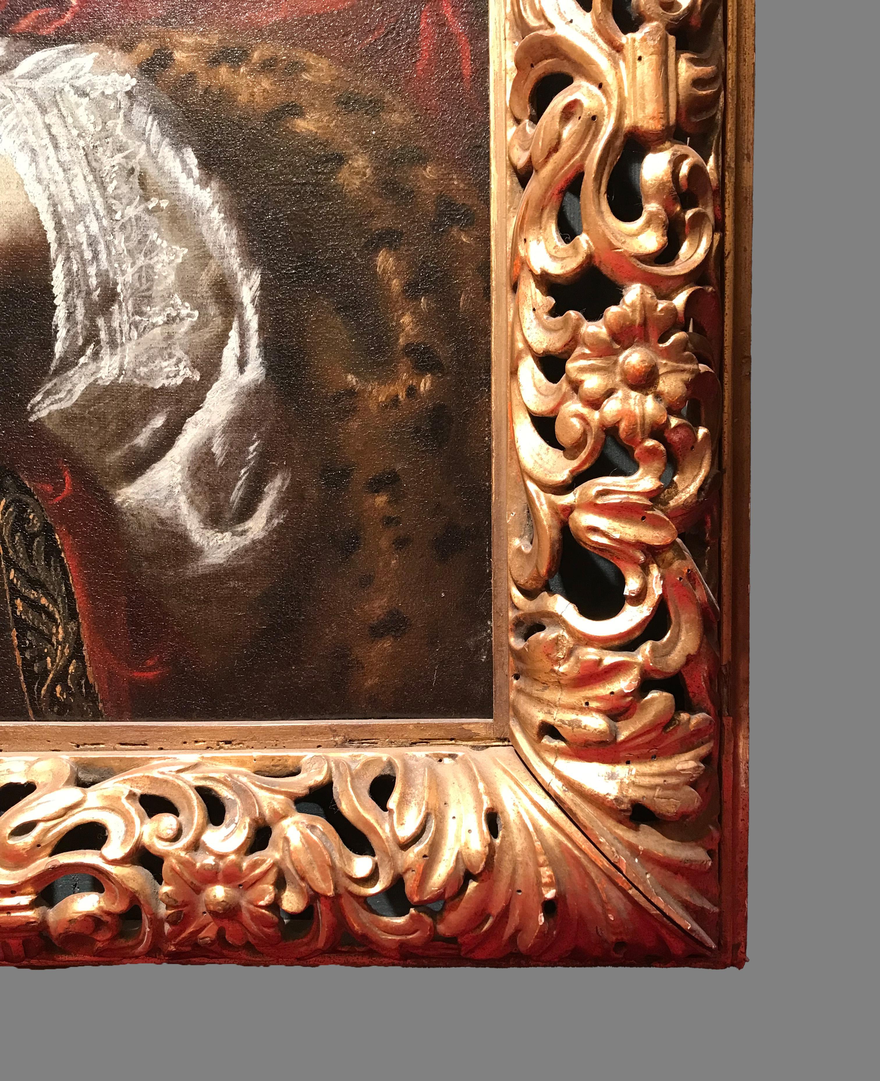 Siglo XVII por Giovanni Domenico Ferrucci La muerte de Cleopatra Óleo sobre lienzo en venta 8
