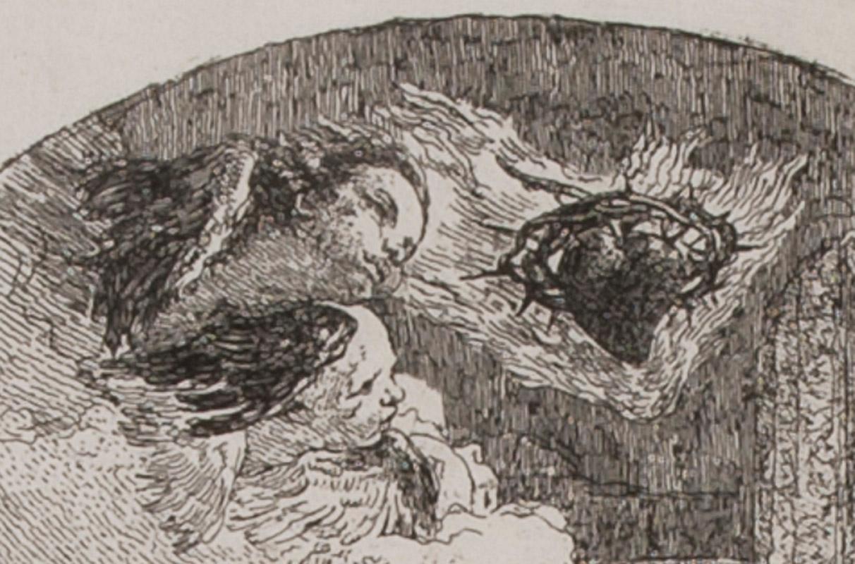 Le martyre de Sainte Agathe - Gris Figurative Print par Giovanni Domenico Tiepolo