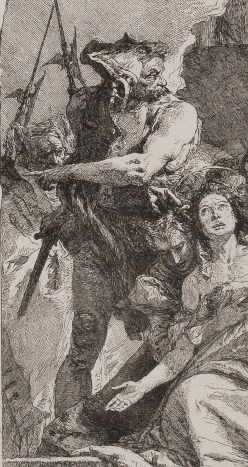 The Martyrdom of Saint Agatha - Black Figurative Print by Giovanni Domenico Tiepolo