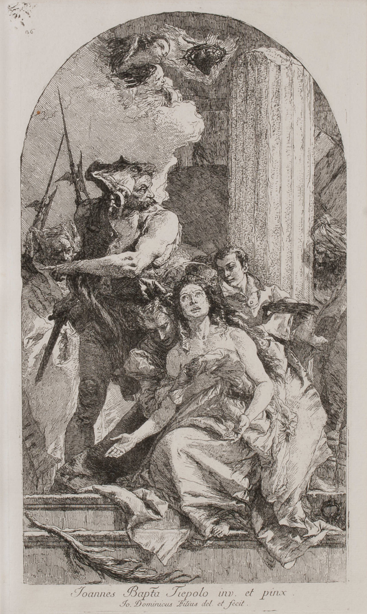 Figurative Print Giovanni Domenico Tiepolo - Le martyre de Sainte Agathe