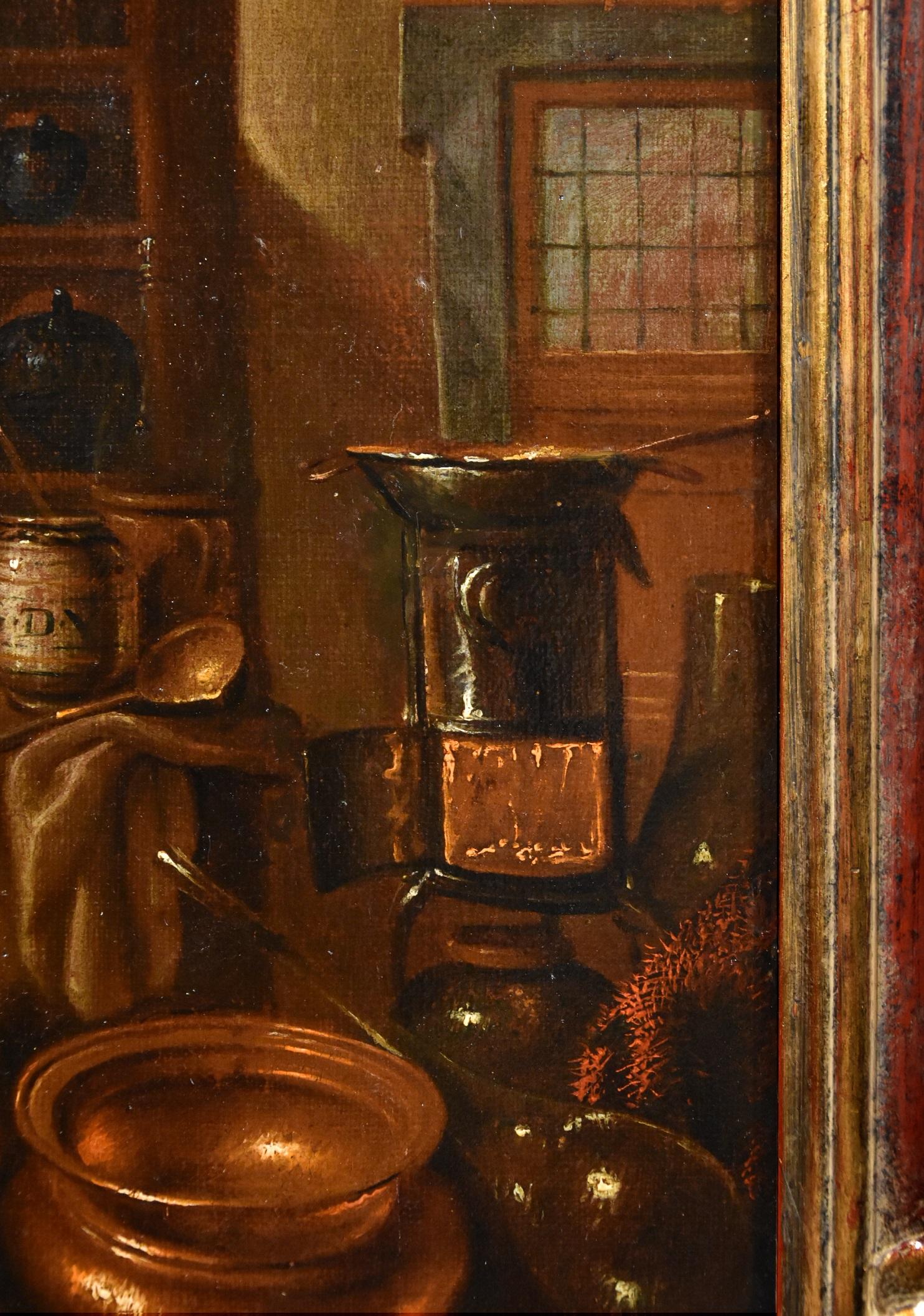 Pharmazist Valentino, signierte Farbe, Öl auf Leinwand, alter Meister, 17. Jahrhundert, Italien im Angebot 5