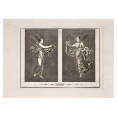 Herculanum Frères romain antique - gravure de G. Morghen  - 18ème siècle