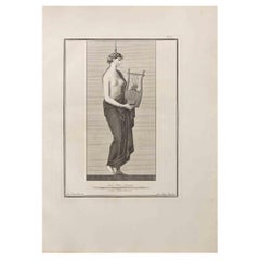 Ancient Roman Fresco Herculaneum - Etching G. Morghen  - 18th Century