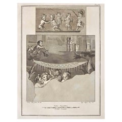 Ancient Roman Fresco Herculaneum - Etching G. Morghen  - 18th Century