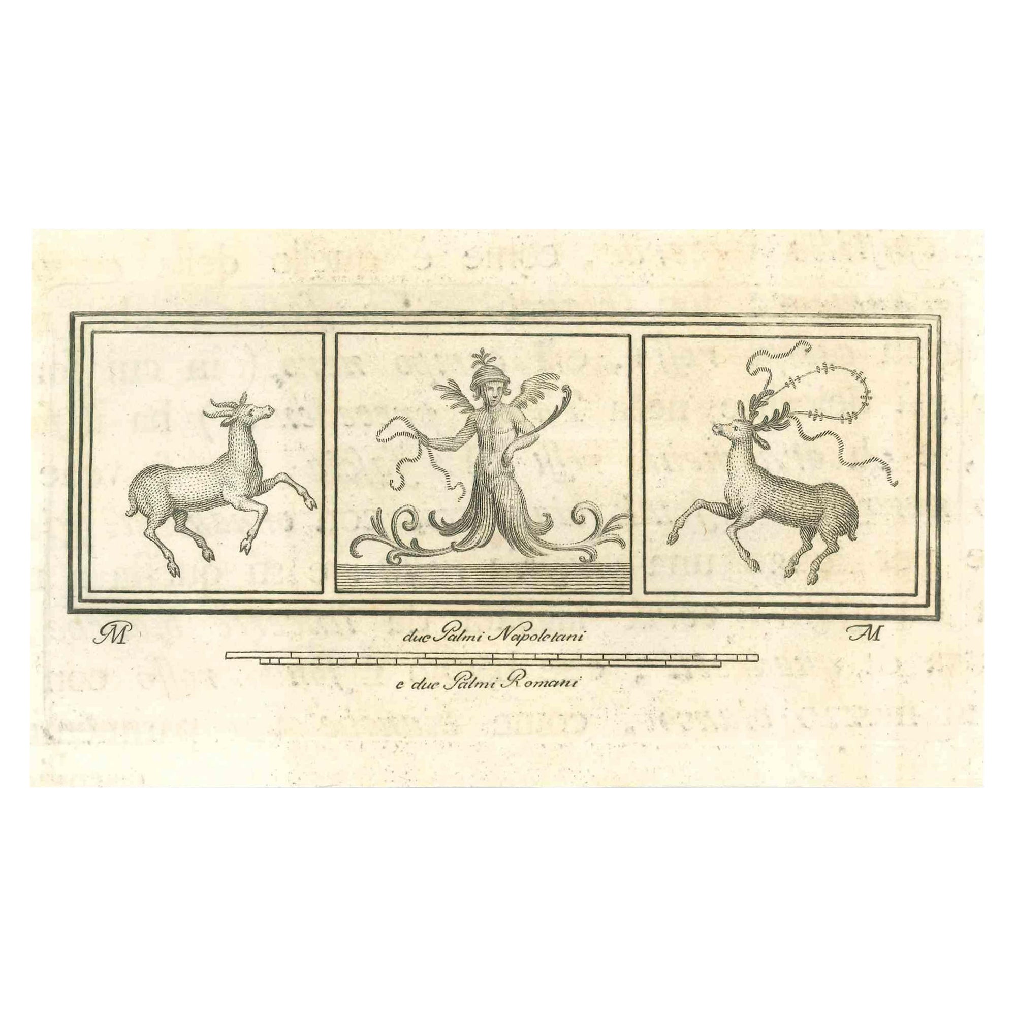 Scène romaine antique - gravure - XVIIIe siècle