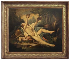 ALLEGORICAL SCENE - Giovanni Faliero - Italy  Oil on Canvas Painting