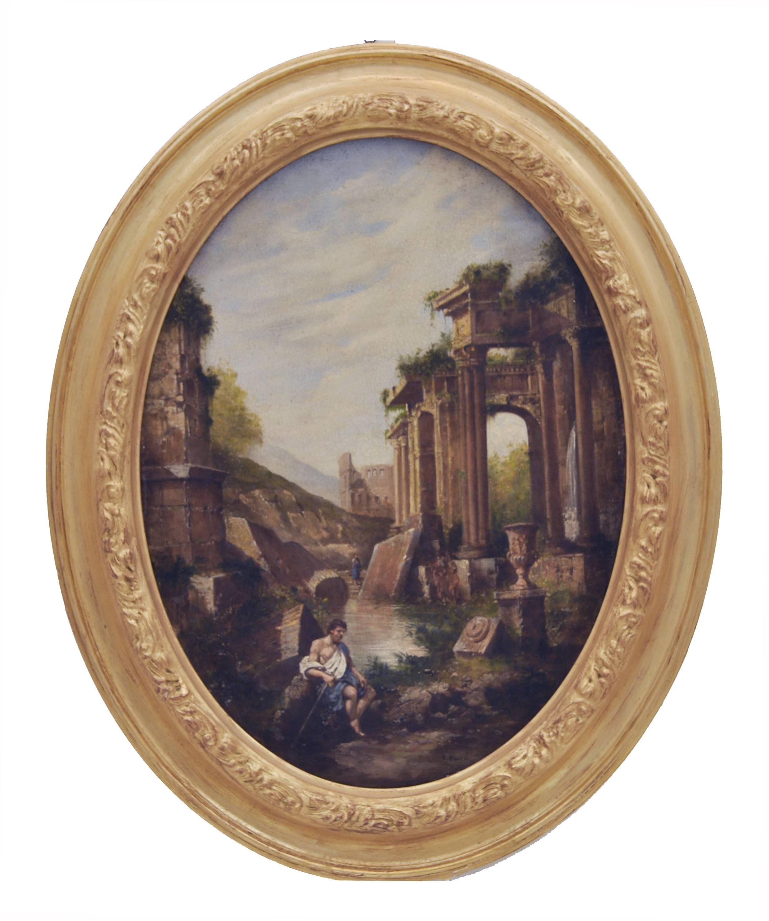 Paysage - Giovanni Faliero Italia 2005 - Huile sur toile cm. 80x60. Cadre en bois doré à la feuille d'or cm. 100x80
La peinture à l'huile de Giovanni Faliero est un hommage aux peintures paysagistes du XVIIIe siècle, et en particulier aux œuvres de