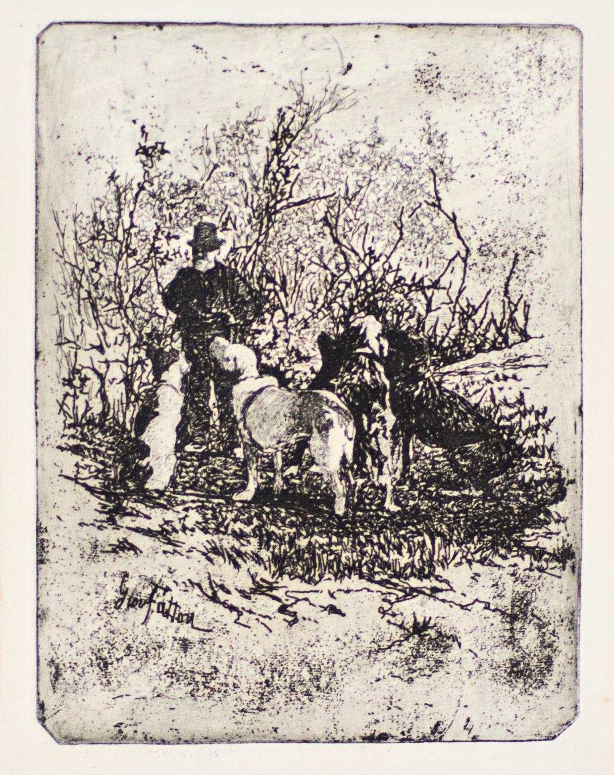 The plate is previous Diego Martelli's death. Diego Martelli was a close friend on many of the impressionists as well as of the italian Macchiaioli painters, among whom Edgar Degas. 
The dry point technique reminds of other landscape of the author.