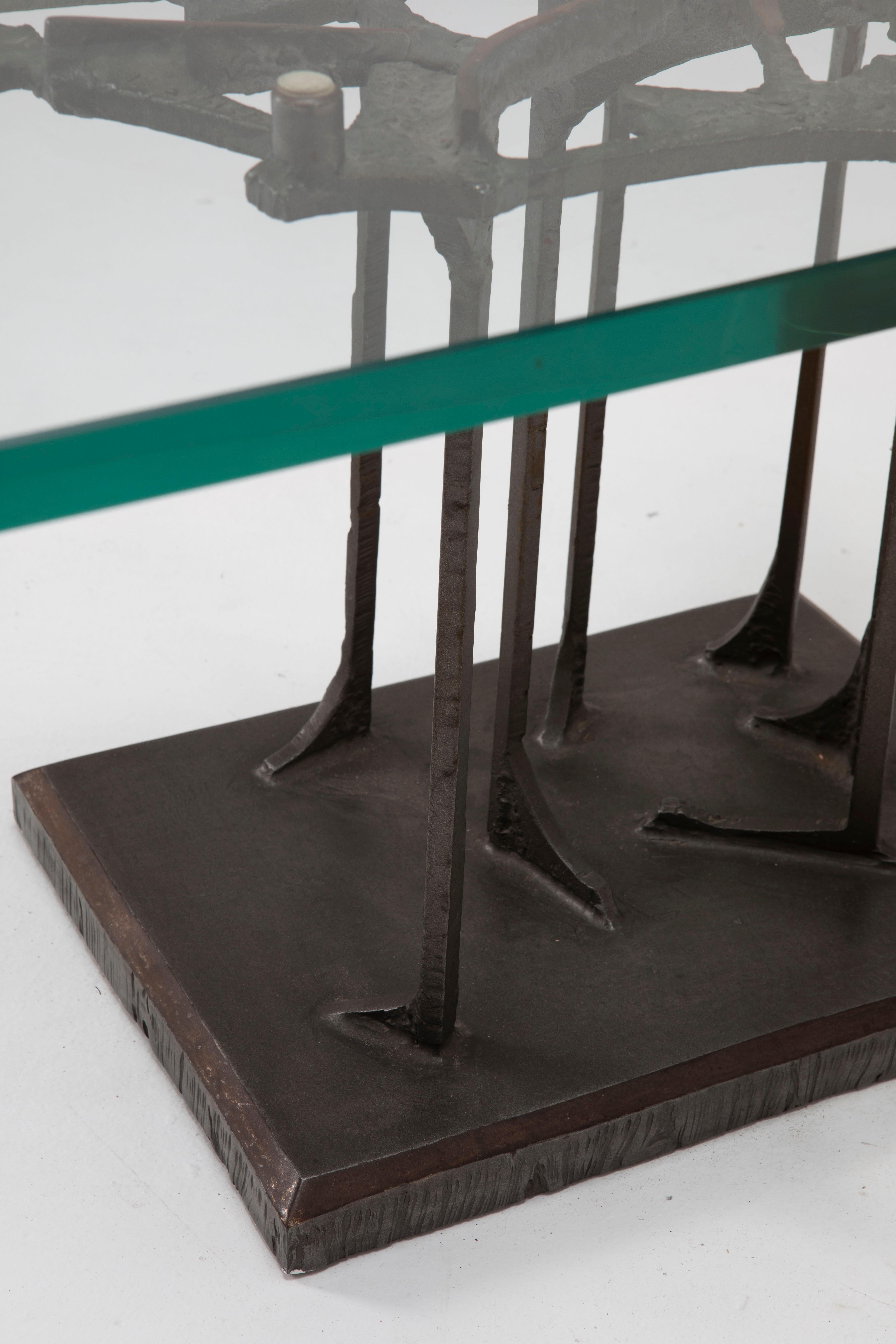 Giovanni Ferrabini stunning Sculptural Bronze Low Table, Italian Design 1950 ca. For Sale 3